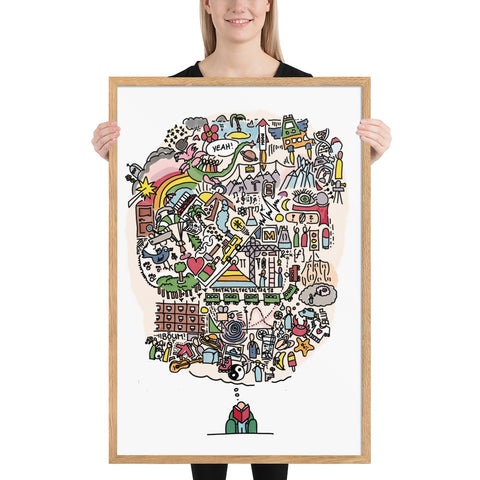 Gerahmtes Poster «Read a book!»