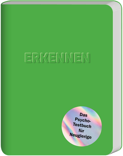 The book cover ERKENNEN (The Test Book) from the series «Small Books for Big Questions» by Roman Tschäppeler and Mikael Krogerus