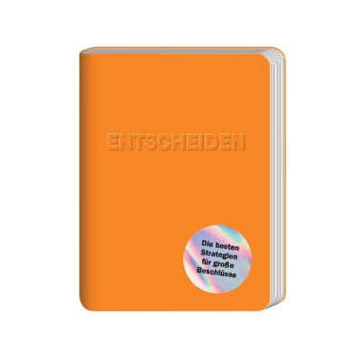 The book cover ENTSCHEIDEN (The Decision Book) from the series «Small Books for Big Questions» by Roman Tschäppeler and Mikael Krogerus