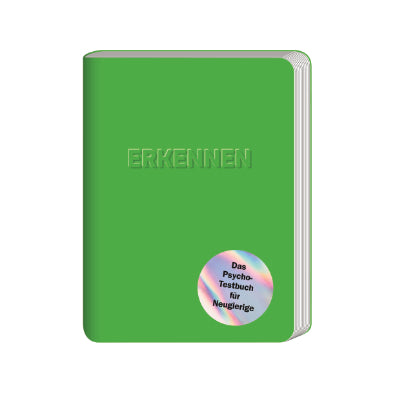The book cover ERKENNEN (The Test Book) from the series «Small Books for Big Questions» by Roman Tschäppeler and Mikael Krogerus