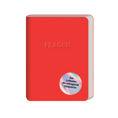 The book cover FRAGEN (The Question Book) from the series «Small Books for Big Questions» by Roman Tschäppeler and Mikael Krogerus