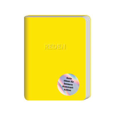 The book cover REDEN (The Question Book) from the series «Small Books for Big Questions» by Roman Tschäppeler and Mikael Krogerus
