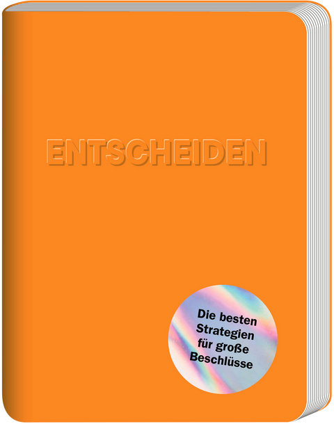 Das Buchcover ENTSCHEIDEN aus der der Serie «Kleine Bücher für große Fragen» von Roman Tschäppeler und Mikael Krogerus