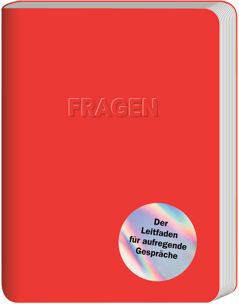 Das Buchcover FRAGEN aus der der Serie «Kleine Bücher für große Fragen» von Roman Tschäppeler und Mikael Krogerus