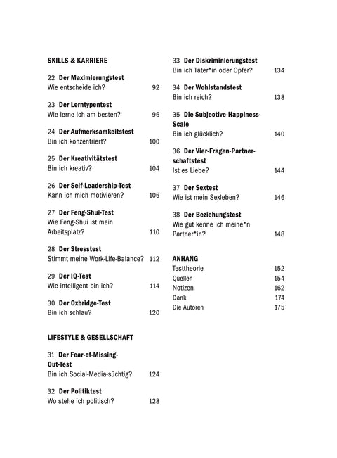 Inhaltsverzeichnis des Buches ERKENNEN von Roman Tschäppeler und Mikael Krogerus